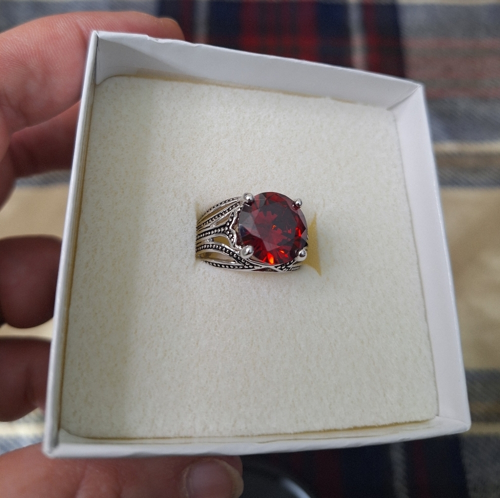 Premier Designs Ruby Ring Rhodium Overlay - Picture 10 of 15